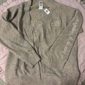 NWT Star Wars Disney Parks Leia Embroidered Cardigan